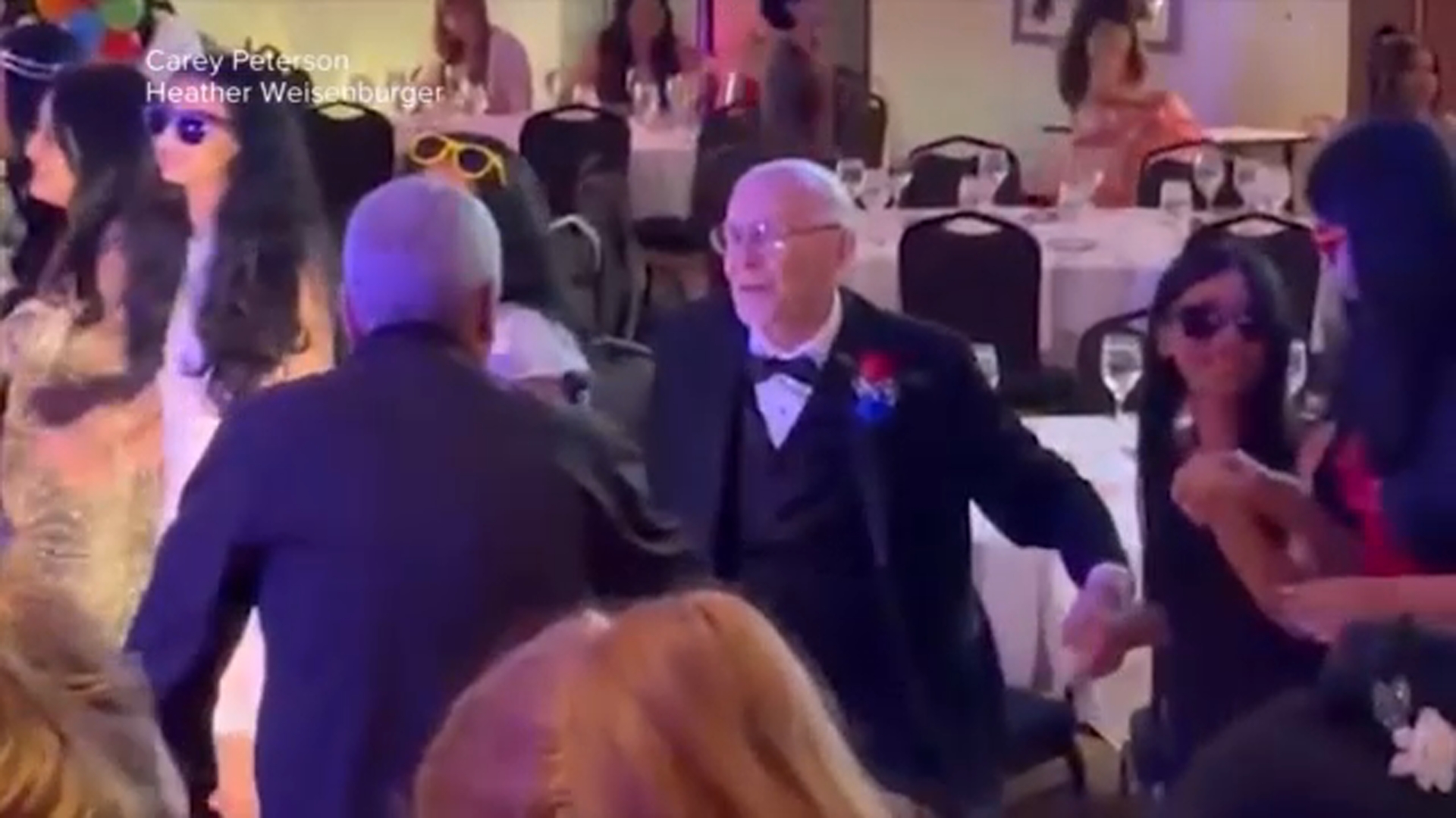 Ray Svejnoha dancing with teens at Matea Valley High School prom on May 8, 2026.