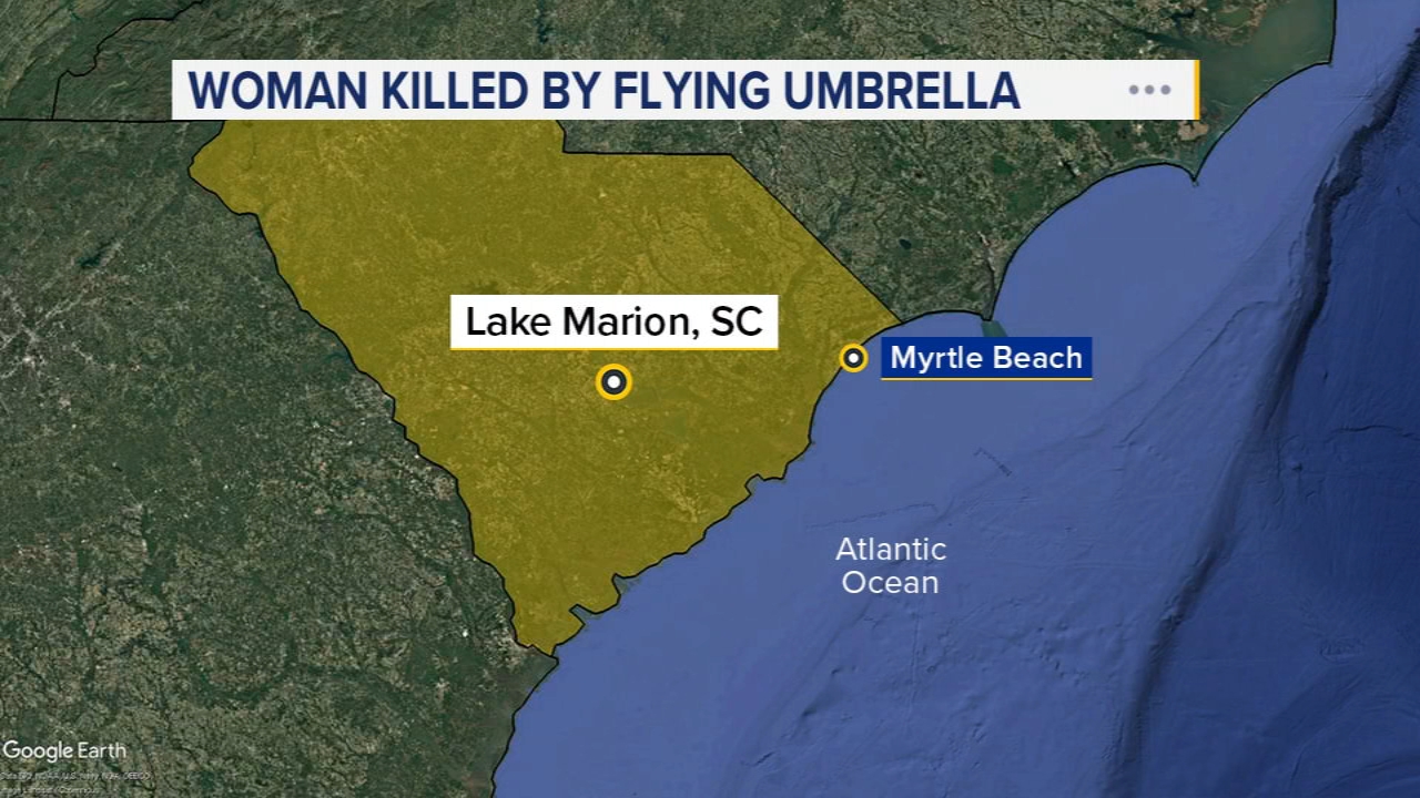 Woman killed by patio umbrella while dining at lakeside restaurant