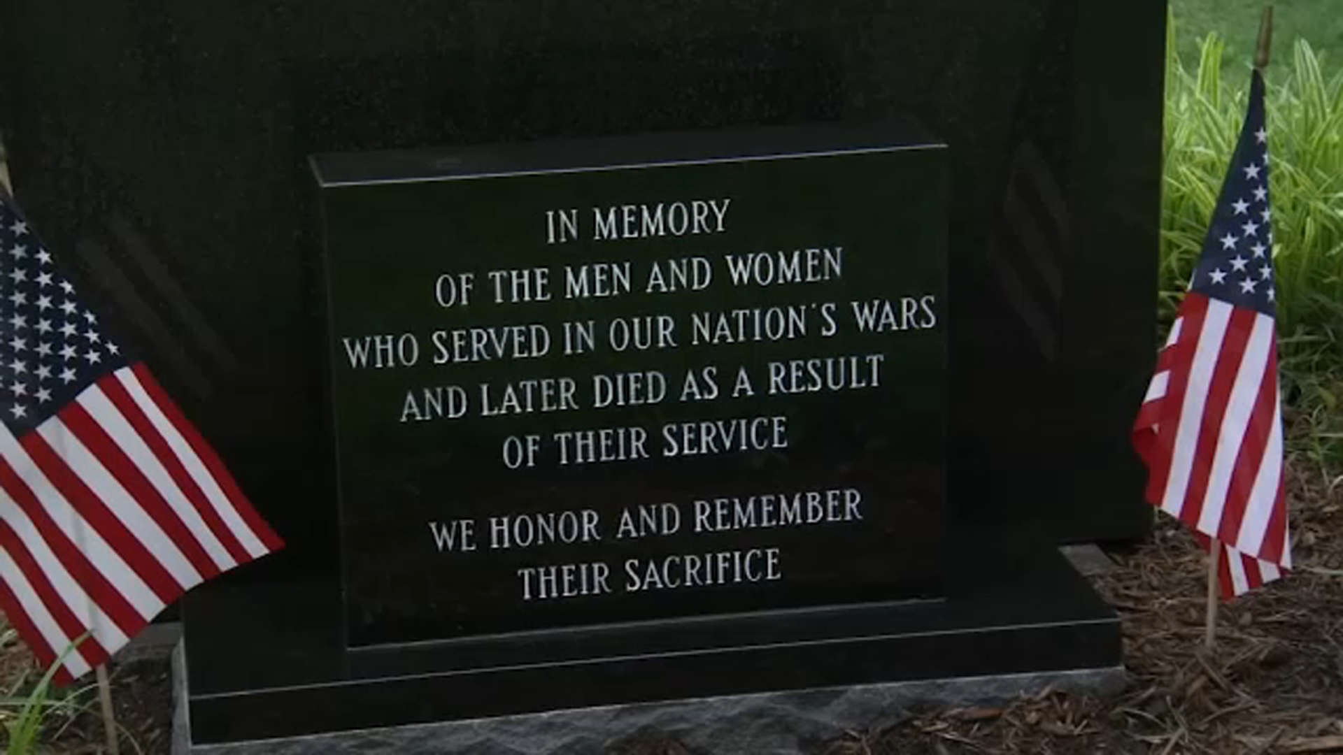 New monument installed at Freedom Memorial Park in Fayetteville to honor service members who died from their injuries after returning home.