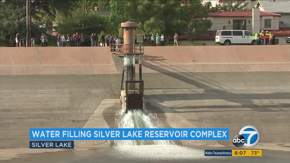 Silver Lake Reservoir refilled with water for public recreation