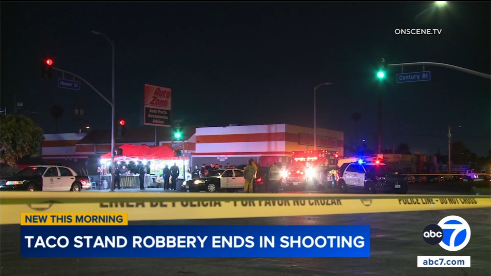 Robbery attempt at South Los Angeles taco stand ends in shooting Robbery attempt at South Los Angeles taco stand ends in shooting