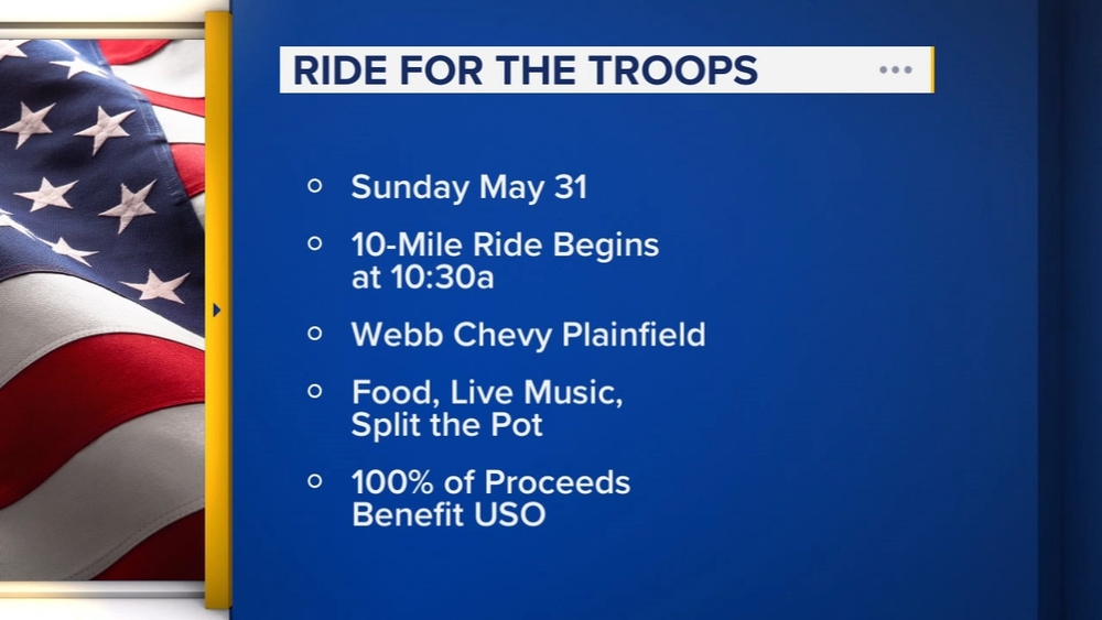 5th annual Ride For The Troops happening in Plainfield this weekend