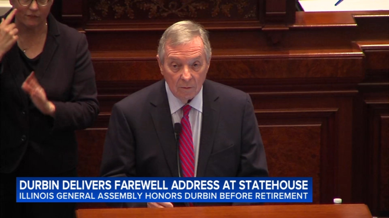 His Addresses Retiring U.S. Senator Dick Durbin warns of deep divisions in farewell ...