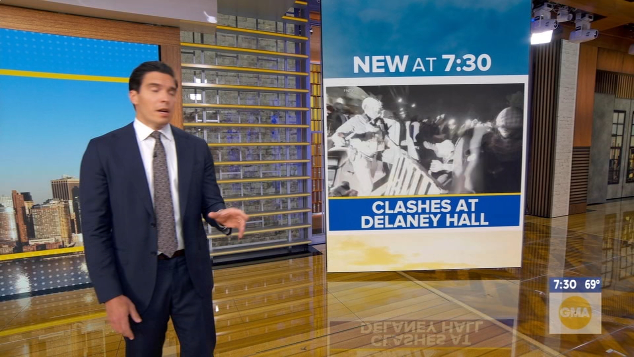 Tensions erupt between protesters and ICE agents at Delaney Hall in NJ