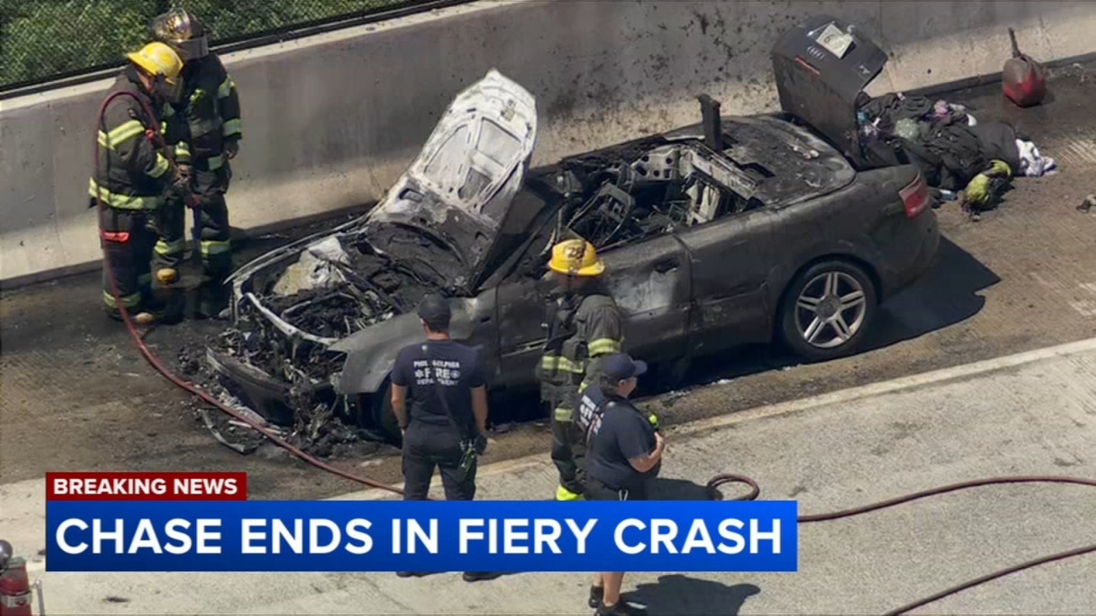 Philadelphia police chase ends in fiery crash on I‑95 in Fishtown ...
