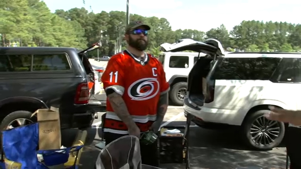 Canes fans get the tailgating started early ahead of Game 5
