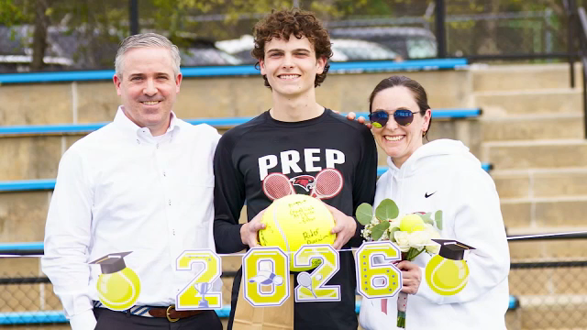 Shawn Rinnier pictured with his family