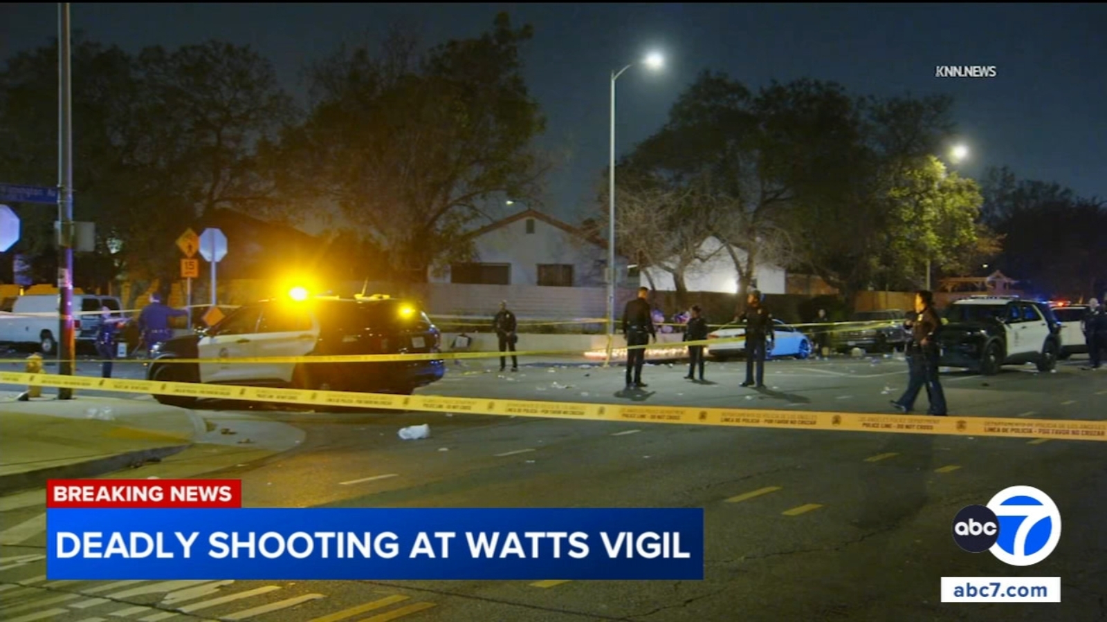 1 killed, 1 wounded in shooting after Watts vigil for woman allegedly slain by boyfriend