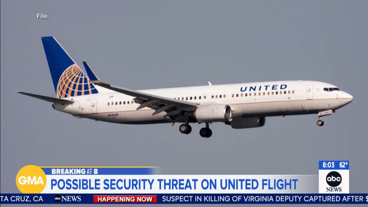 United Airlines flight diverted back to Newark due to suspicious Bluetooth device name