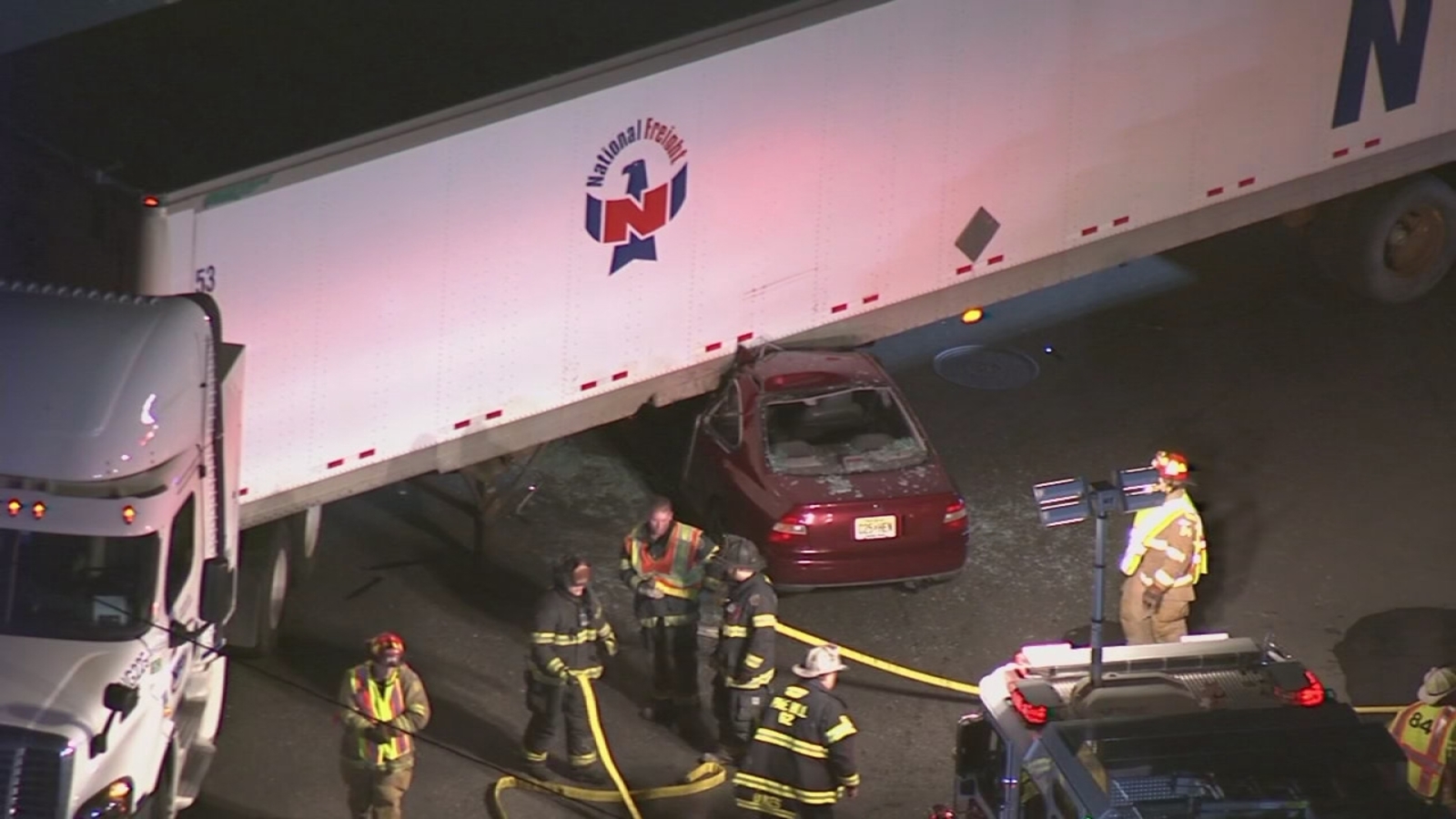 Car wedged under truck after crash in Gloucester Twp. 6abc Philadelphia