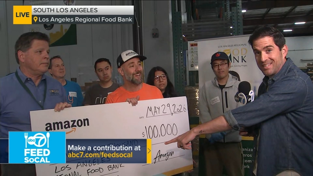 Amazon makes big donations to take a bite out of hunger in SoCal
