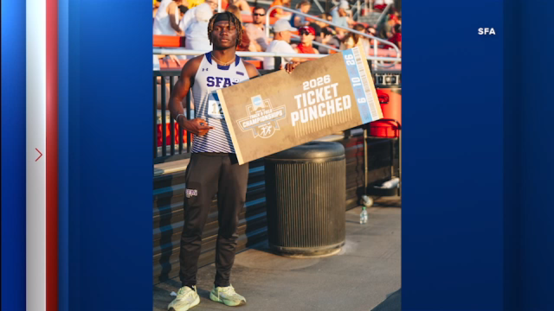 Stephen F. Austin deaf track standout Jarvis Anderson inspires with run to NCAA championships