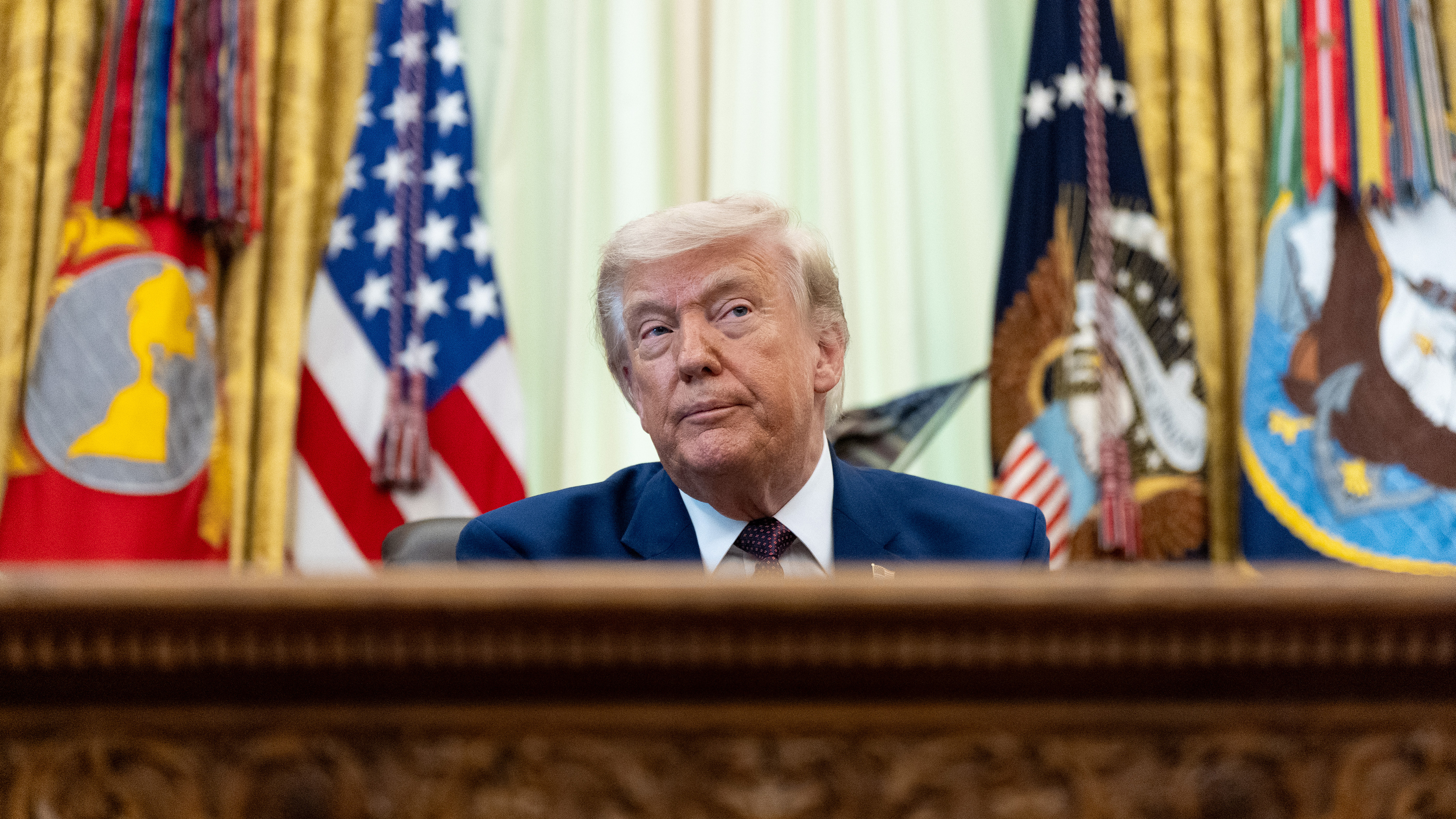 President Donald Trump speaks in the Oval Office of the White House, Wednesday, June 3, 2026, in Washington.