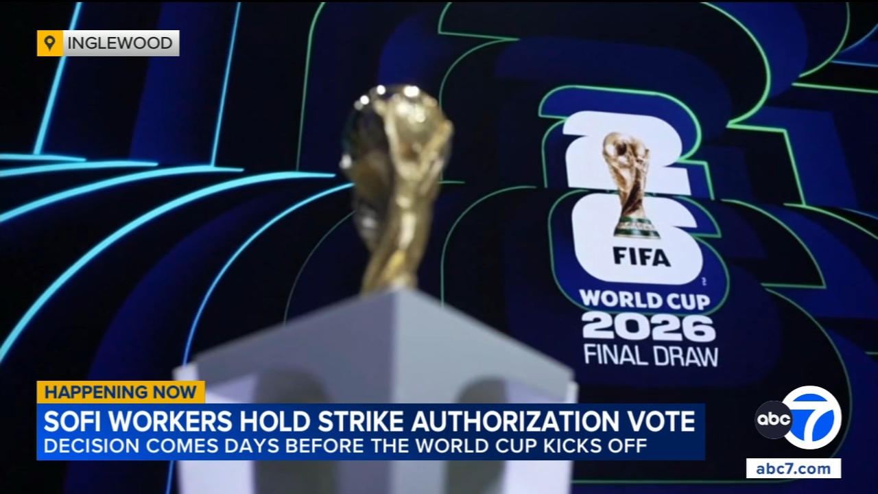 SoFi Stadium workers to vote on strike as World Cup preparations continue