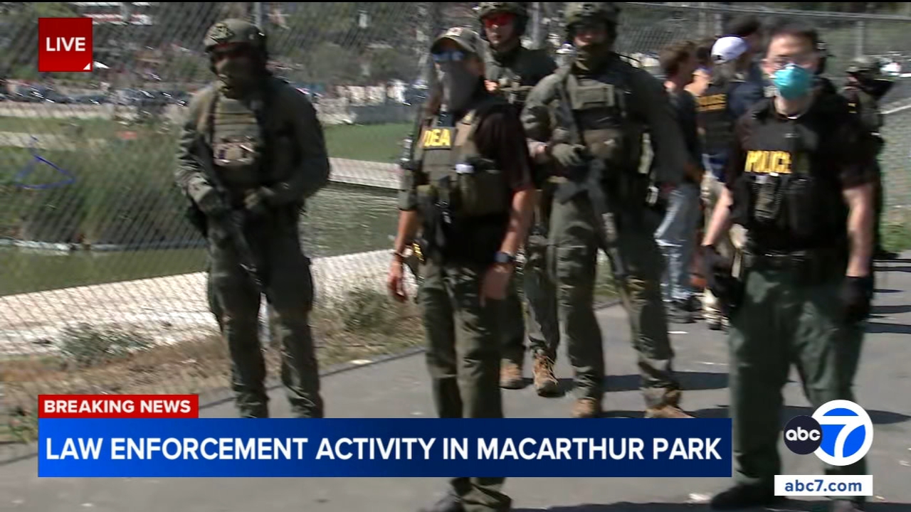 Los Angeles police, DEA conducting major operation at MacArthur Park