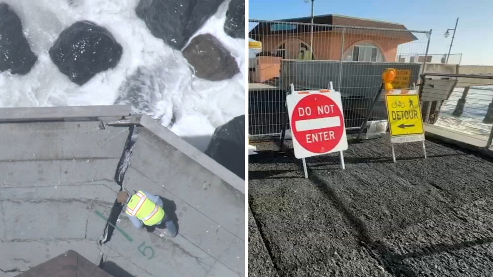 Pacifica Pier closed after massive crack discovered; business at risk of demolition