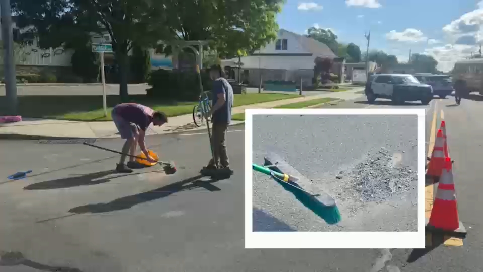 Vandal scatters nails, splatters paint outside Long Island food pantry