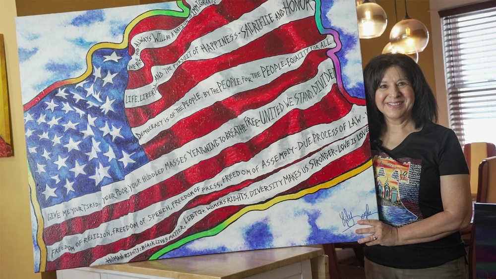South Jersey mom, cancer survivor creates patriotic paintings