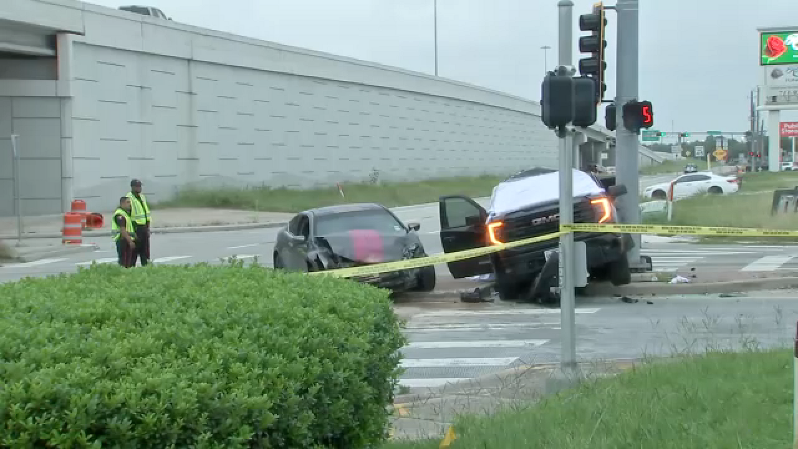 One killed, 3 hospitalized in Pasadena crash, prompting Beltway 8 service road closure, police say