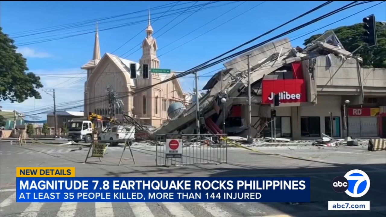 7.8 magnitude quake in the Philippines kills at least 35, collapses buildings and sparks tsunami