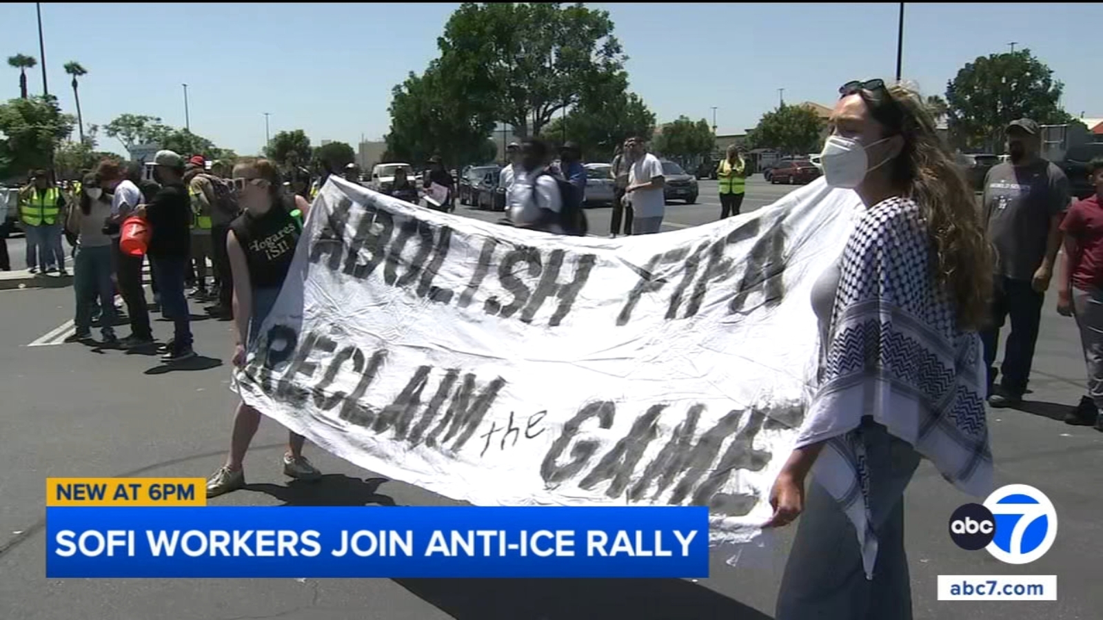 SoFi Stadium workers, immigrant rights groups demand ban on ICE agents at World Cup games SoFi Stadium workers, immigrant rights groups demand ban on ICE agents at World Cup games