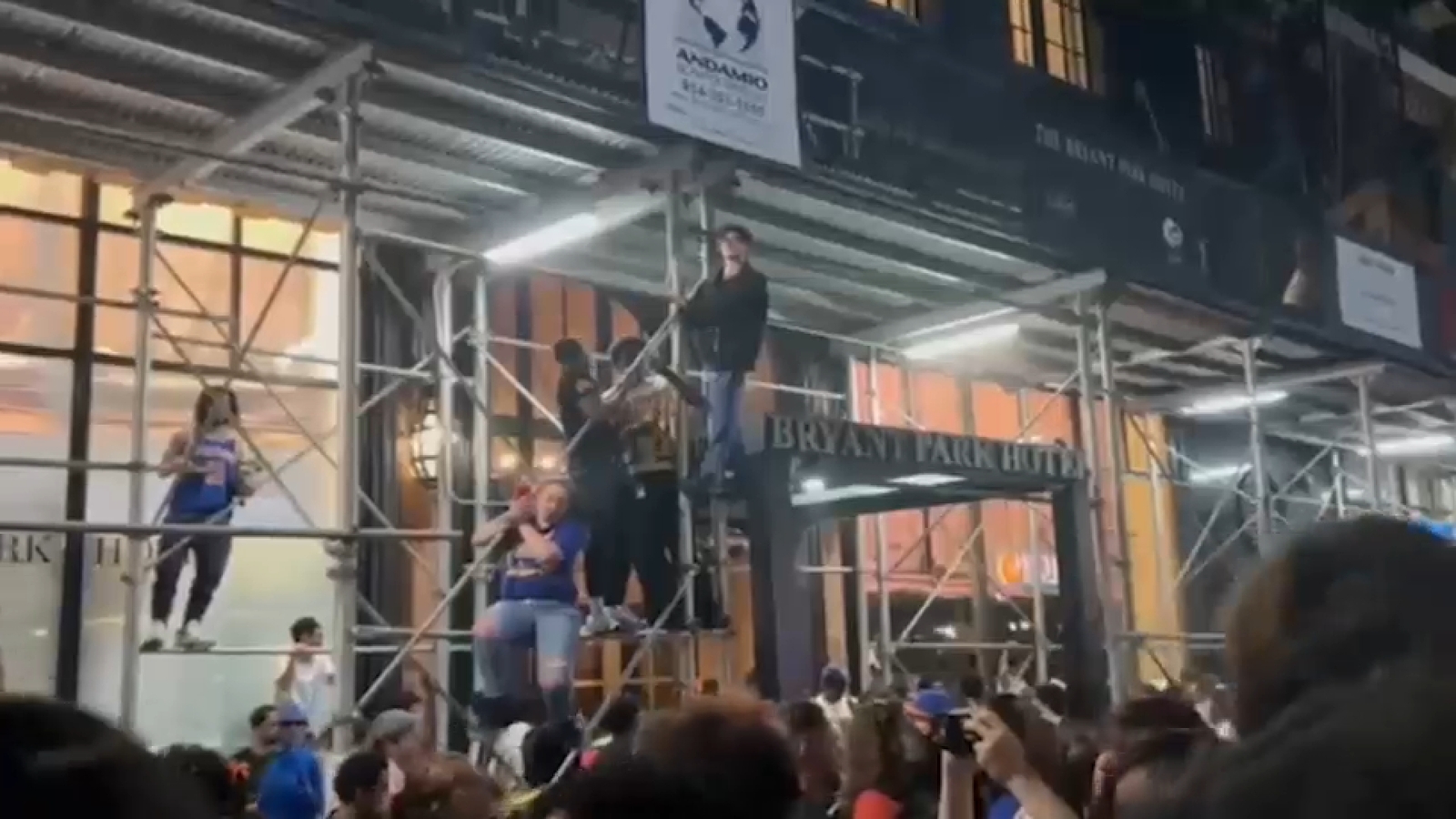 Bryant Park Knicks watch party ends with 21 arrests after disorderly behavior, officer assaulted