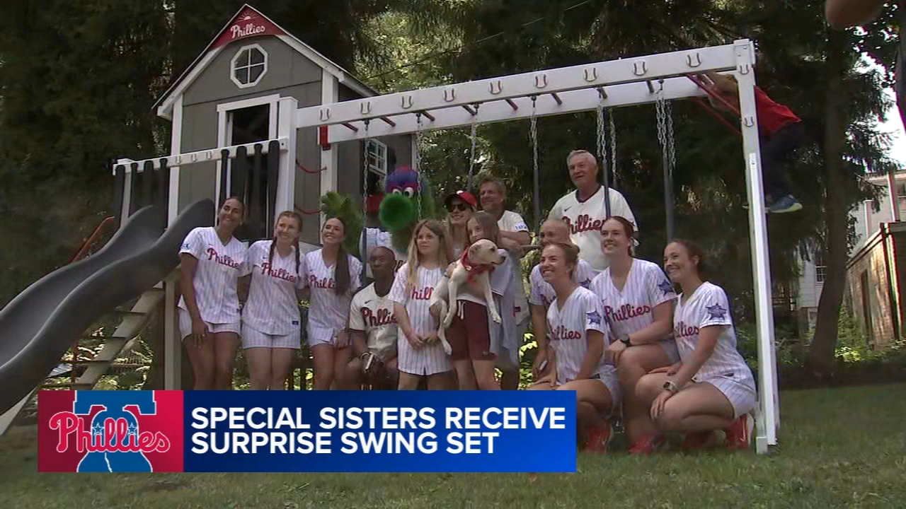 Two sisters receive an amazing surprise, courtesy of the Phillies