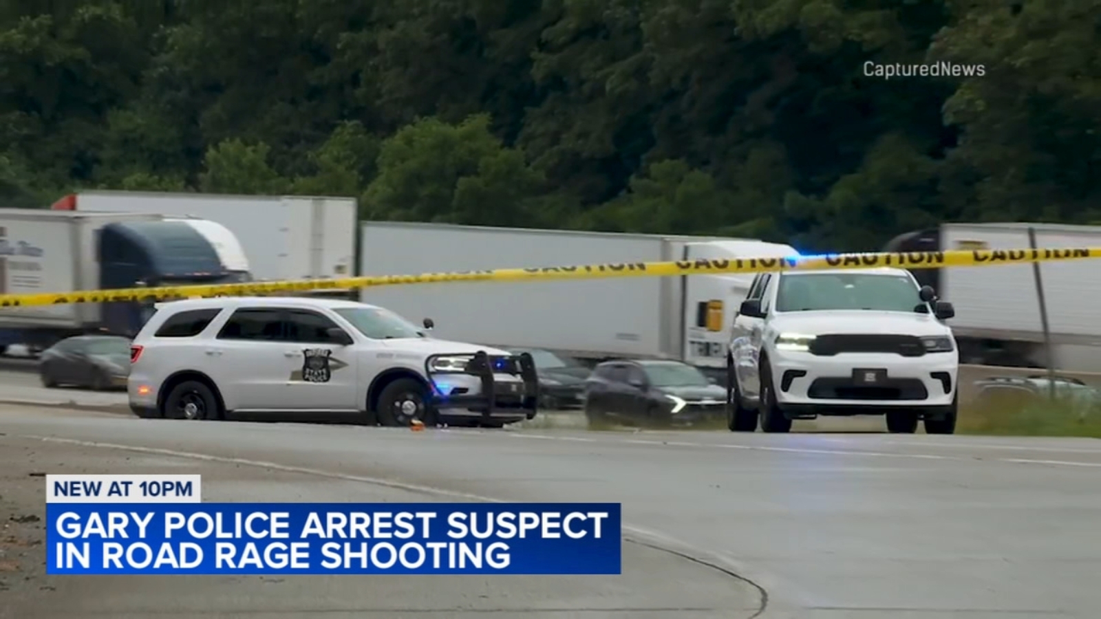 Man in custody after driver injured in apparent road rage shooting on ...