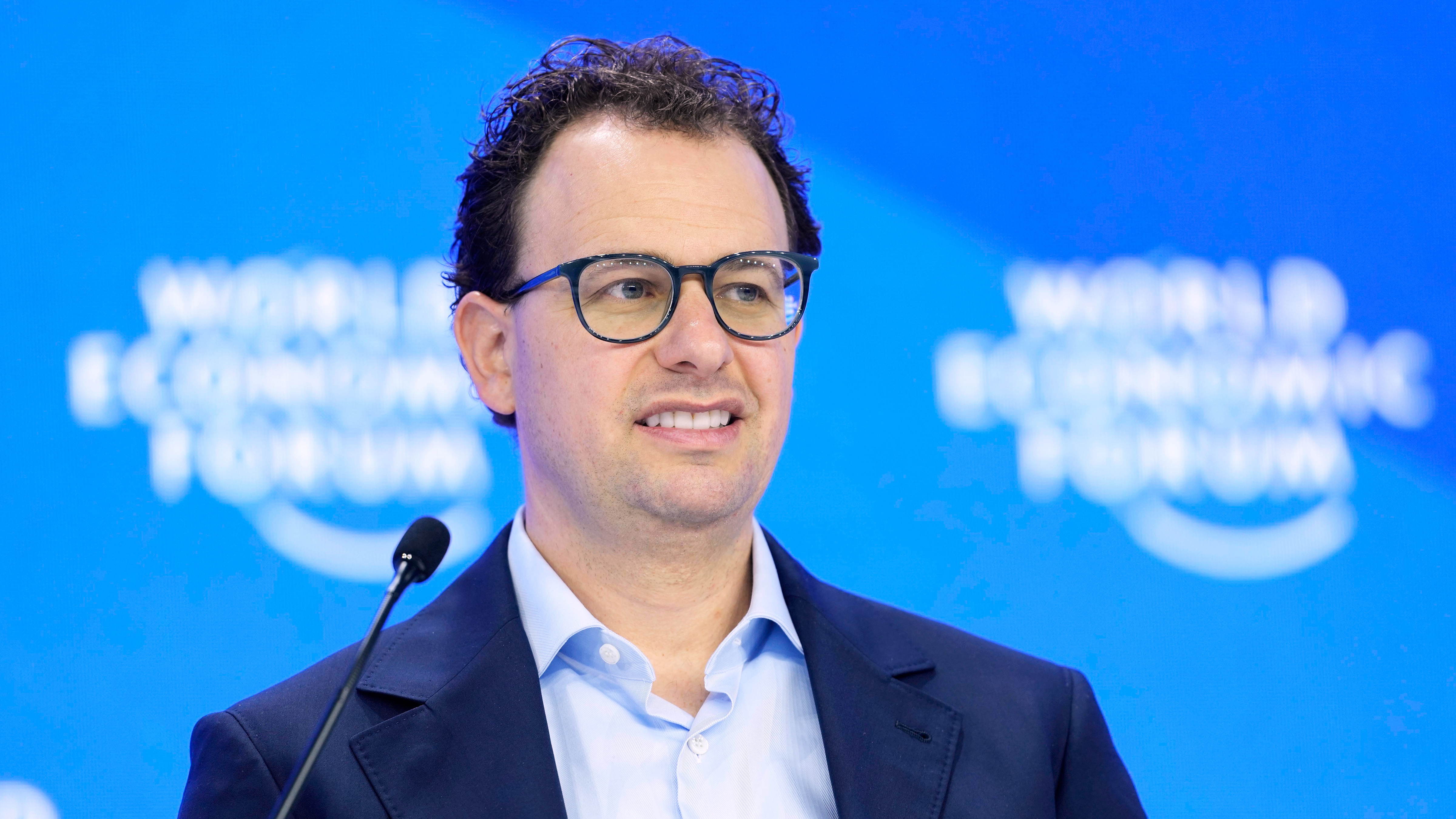 Dario Amodei, CEO and co-founder of Anthropic, attends the annual meeting of the World Economic Forum in Davos, Switzerland, Jan. 23, 2025.