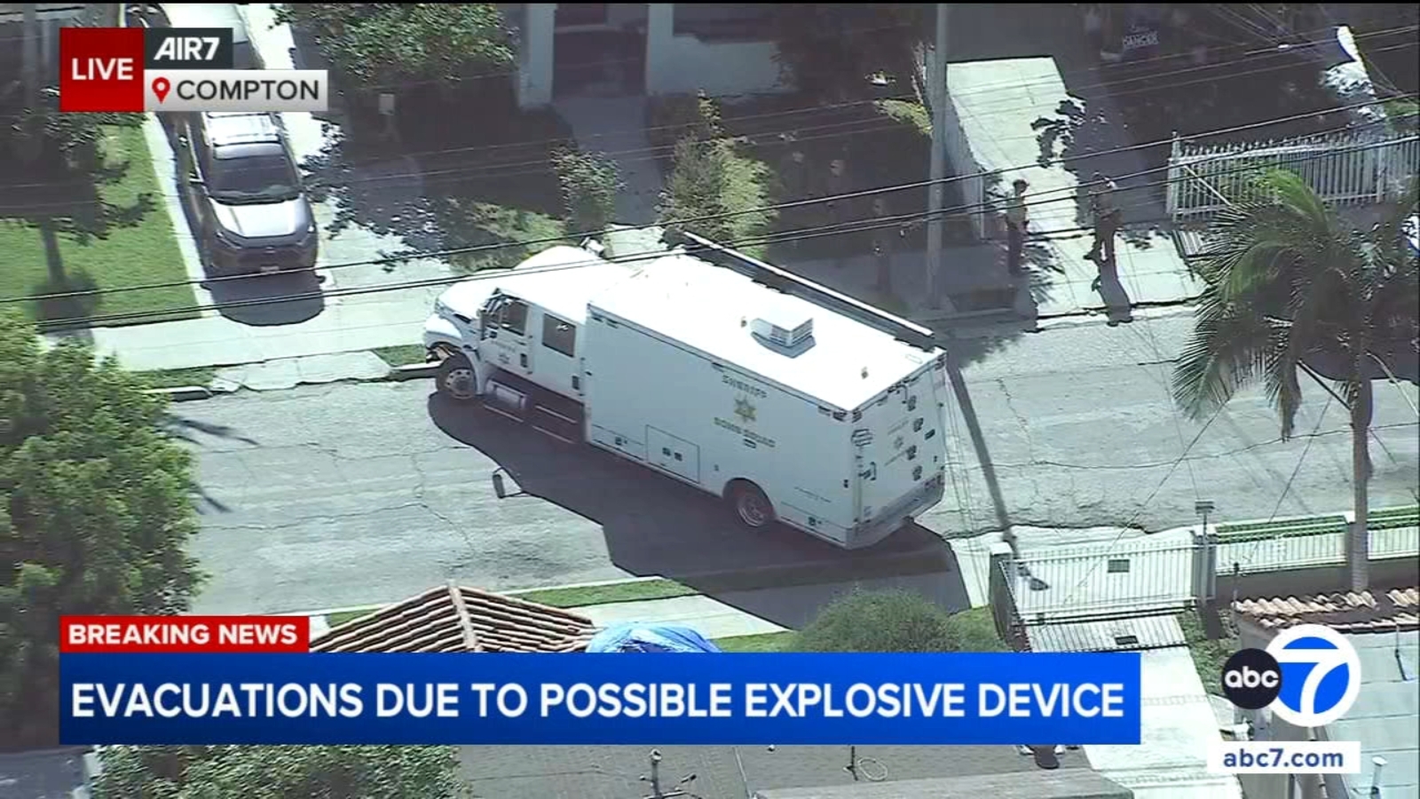 Evacuations underway in Compton neighborhood after possible explosive device found Evacuations underway in Compton neighborhood after possible explosive device found