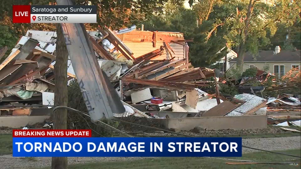 Tornado leaves trail of damage in Streator