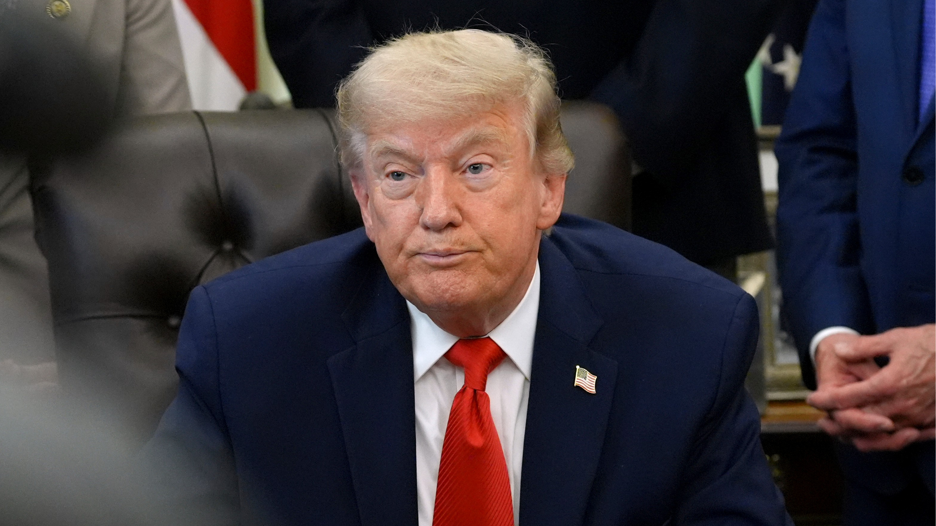 President Donald Trump listens during an event to sign a proclamation about the fishing industry, in the Oval Office of the White House, Thursday, June 11, 2026, in Washington.
