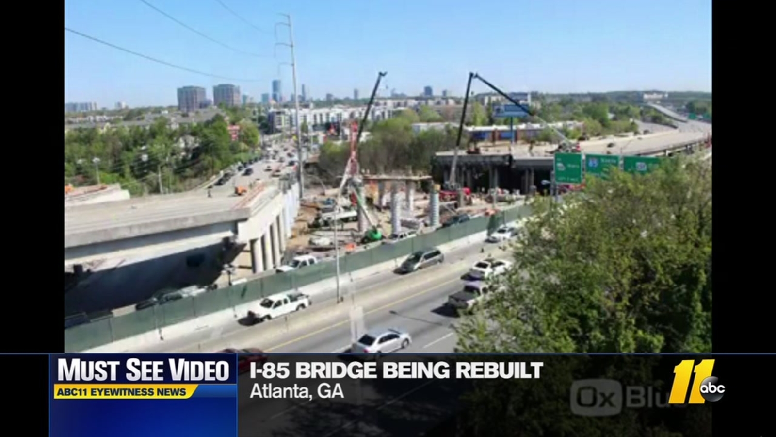 Time-lapse shows I-85 repair progress - ABC11 Raleigh-Durham