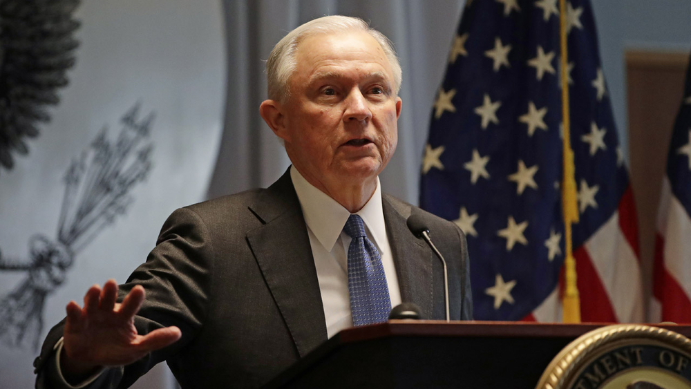 Jeff Sessions speaks in Suffolk County on fighting gang violence