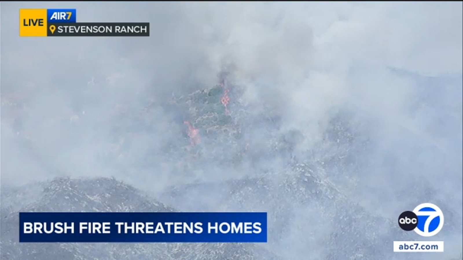 Max Fire: Stevenson Ranch brush fire threatening homes, evacuation order issued Max Fire: Stevenson Ranch brush fire threatening homes, evacuation order issued