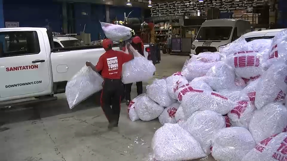 2,500 pounds of shredded paper to be distributed for Knicks ticker-tape parade