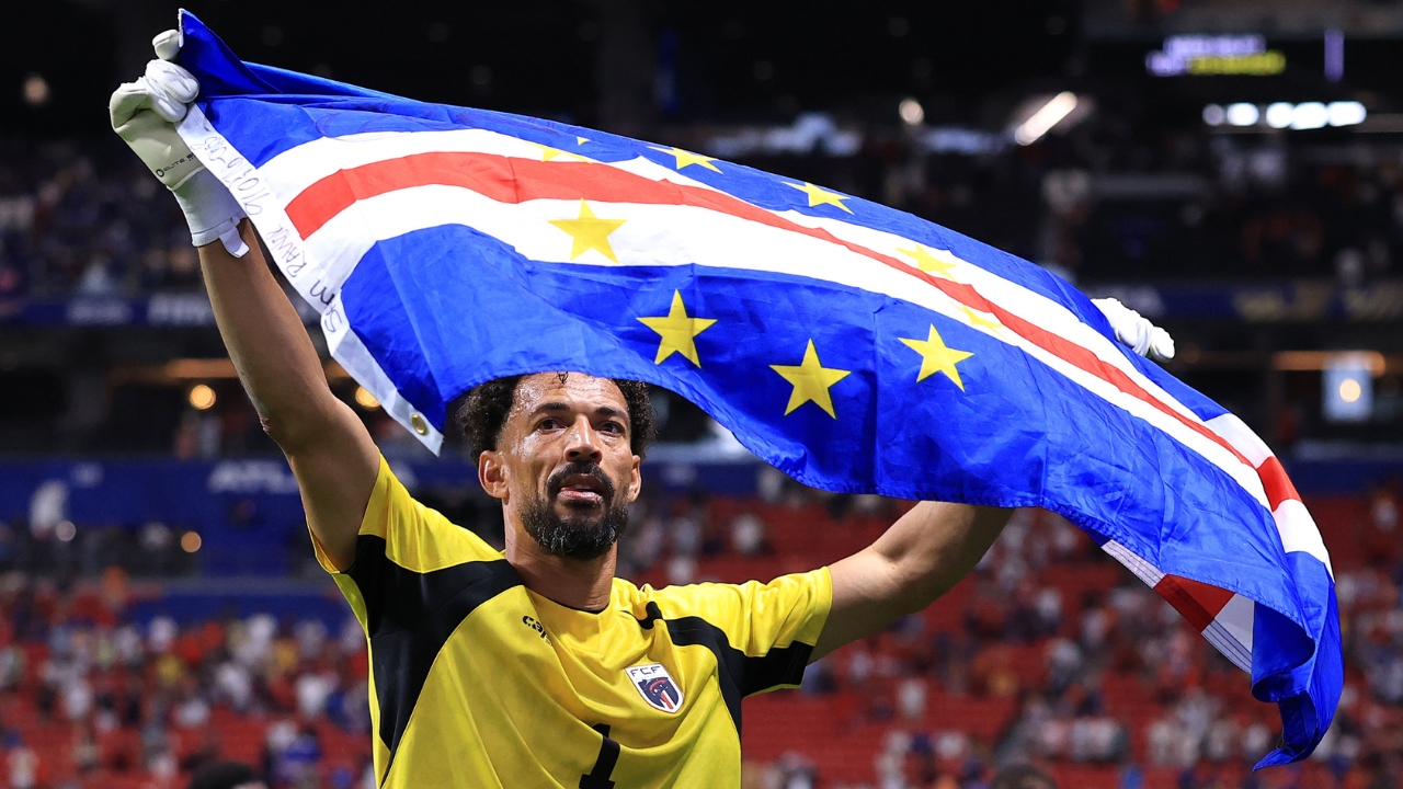 Vozinha #1 applauds fans after the 0-0 draw during the FIFA World Cup 2026 match between Spain and Cape Verde on June 15, 2026 in Atlanta, Georgia.