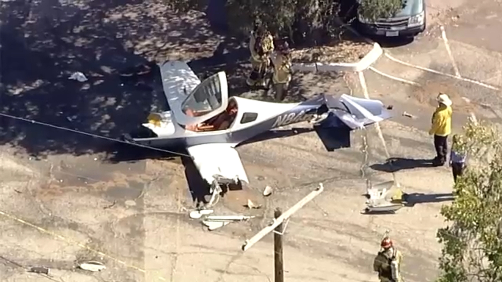 77-year-old pilot survives after small plane crashes through fence at Whiteman Airport 77-year-old pilot survives after small plane crashes through fence at Whiteman Airport