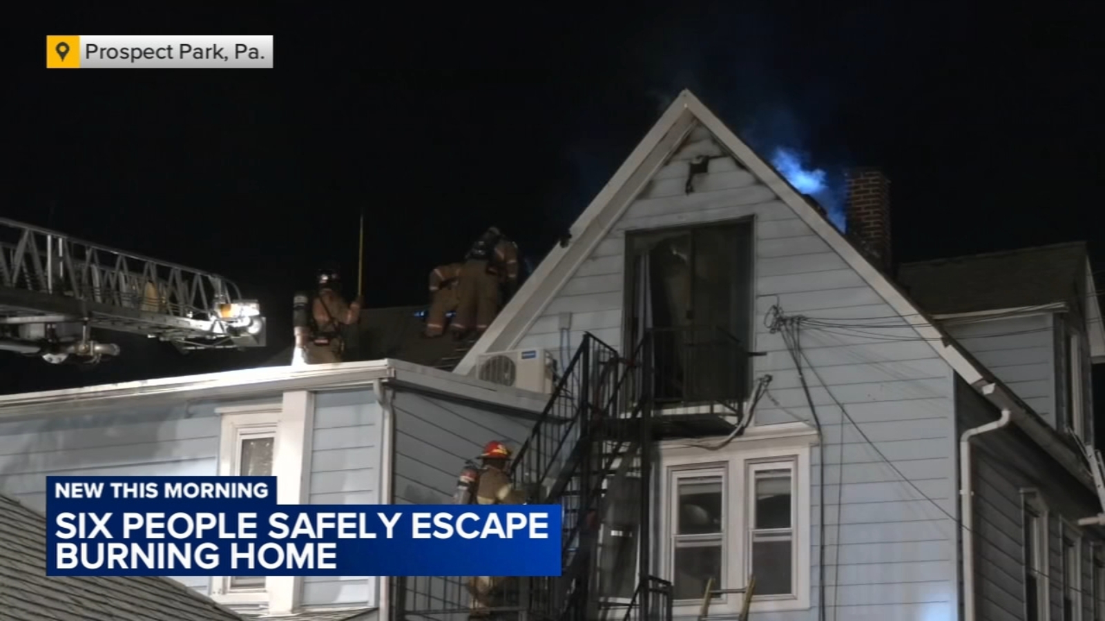6 safely escape burning home amid house fire in Prospect Park, Delaware ...