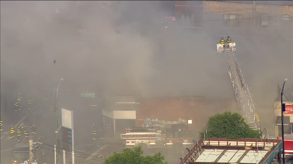 Crews battling large fire at barbeque restaurant on West Side