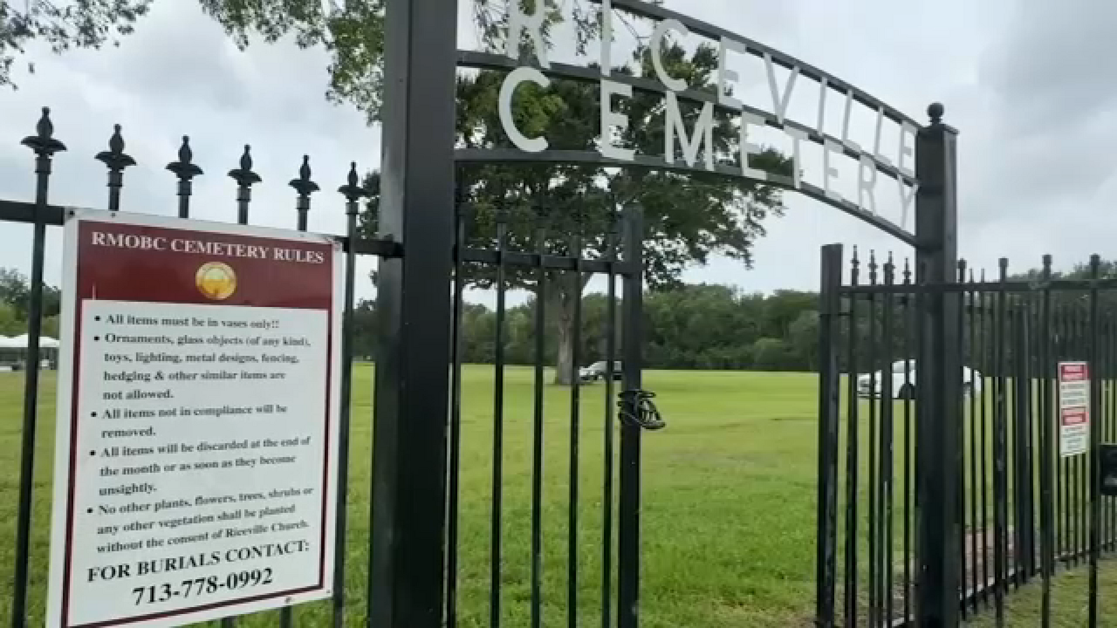 Houston officials announce new efforts to restore historic Riceville Cemetery