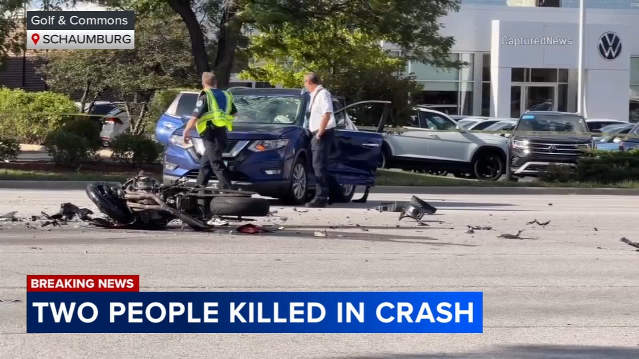 2 people riding motorcycle killed in crash in Schaumburg, police say