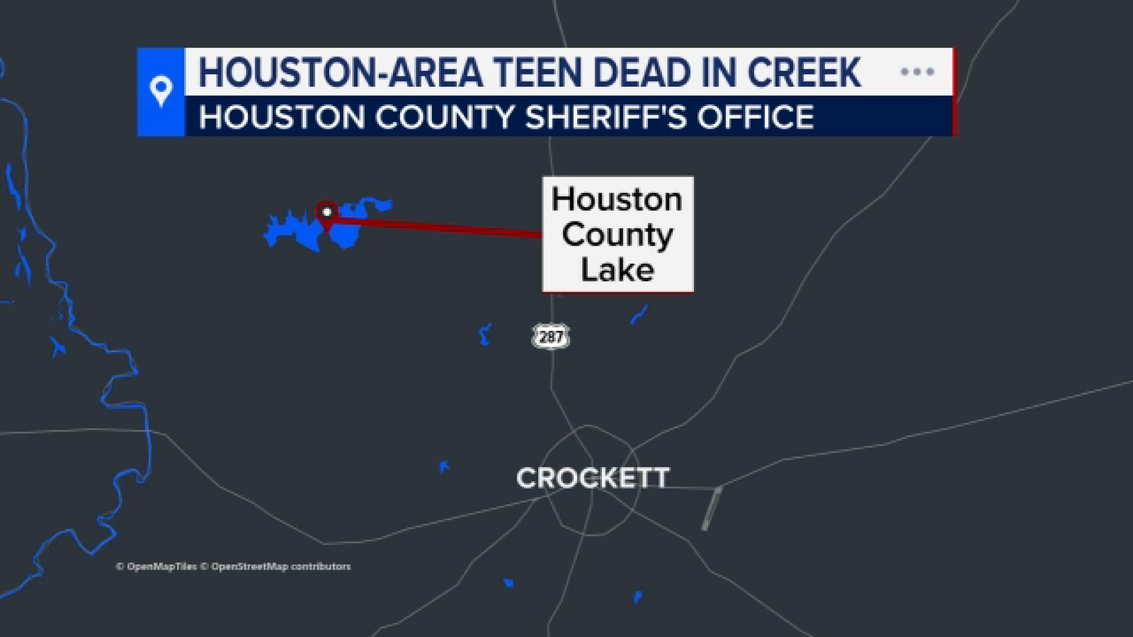 Houston-area teen found dead in submerged vehicle in East Texas creek, sheriff says