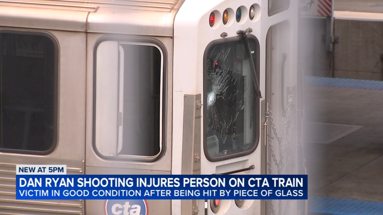 Person on CTA train injured after gunfire from expressway hits window