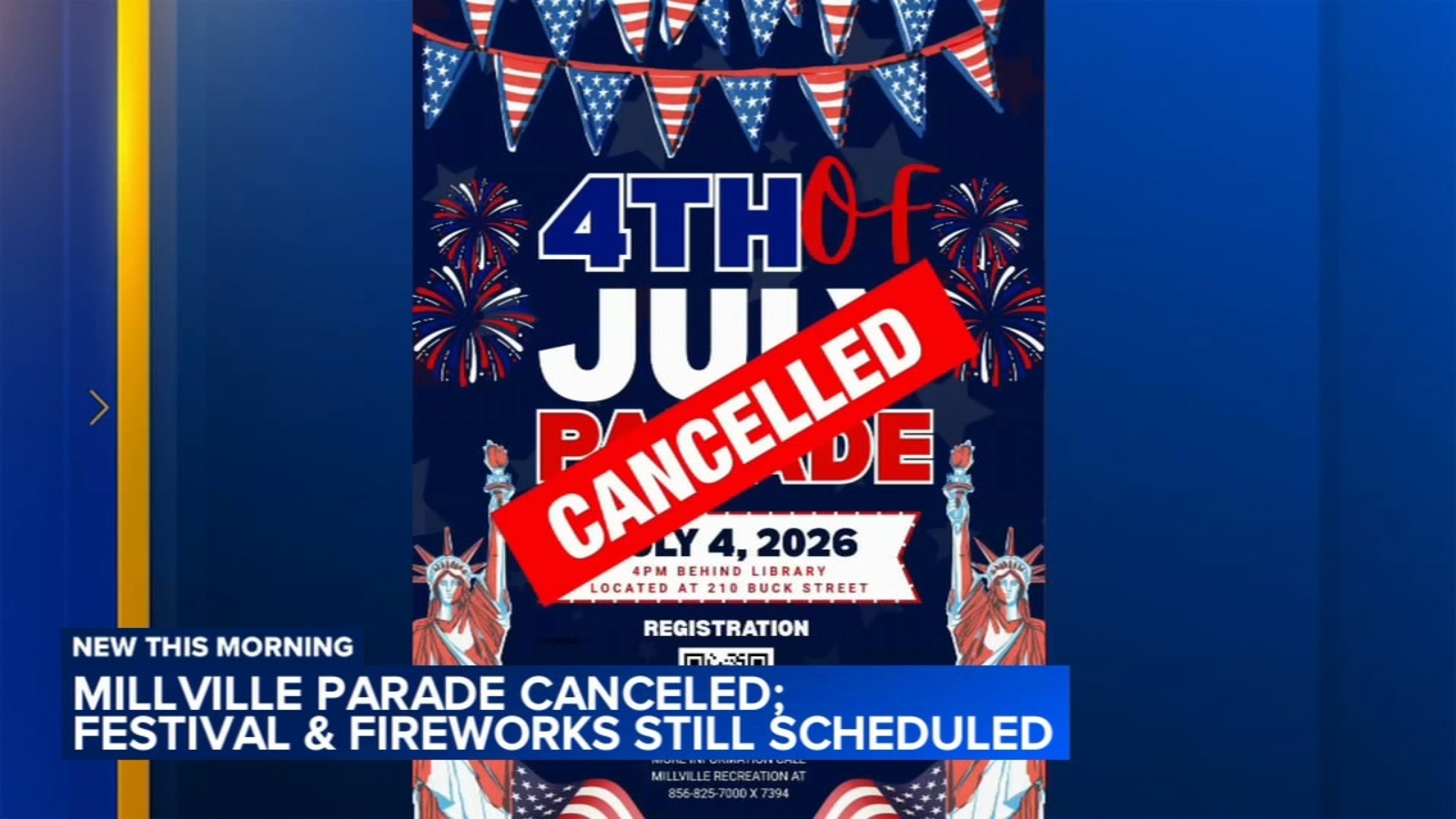 Millville, New Jersey cancels part of community's July 4th festivities