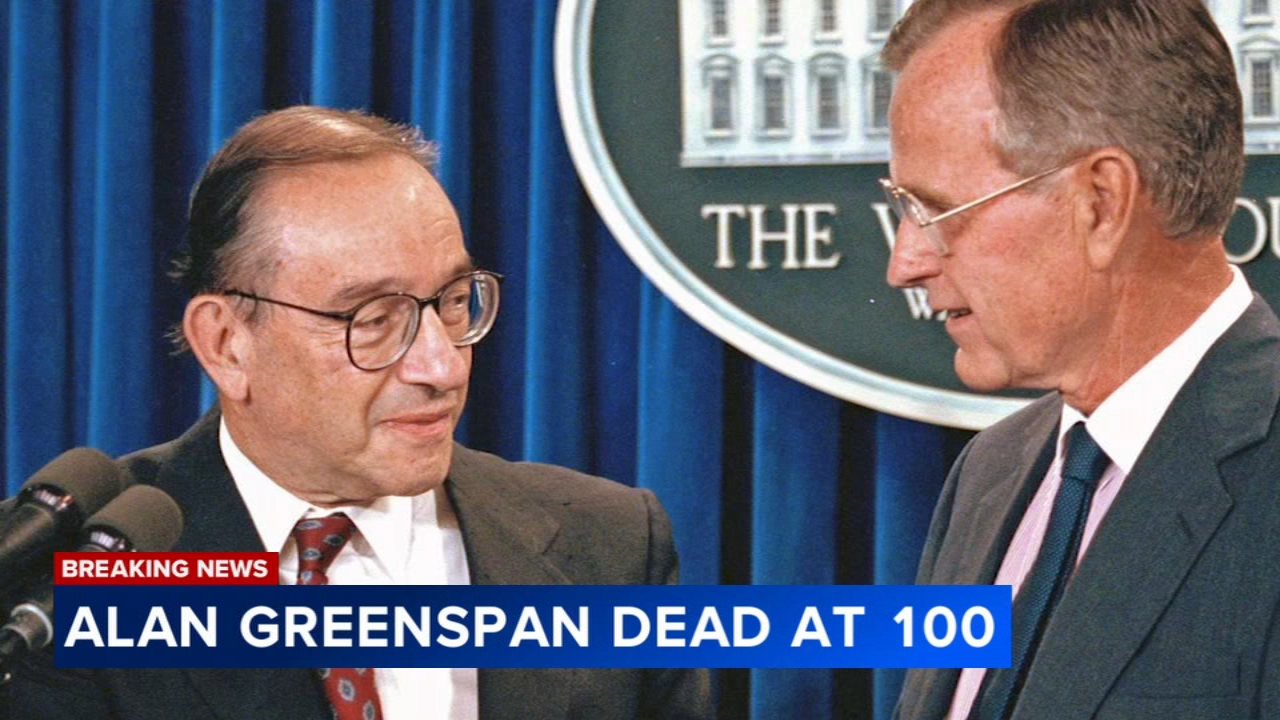 Alan Greenspan, longtime chairman of the Federal Reserve, dies at 100