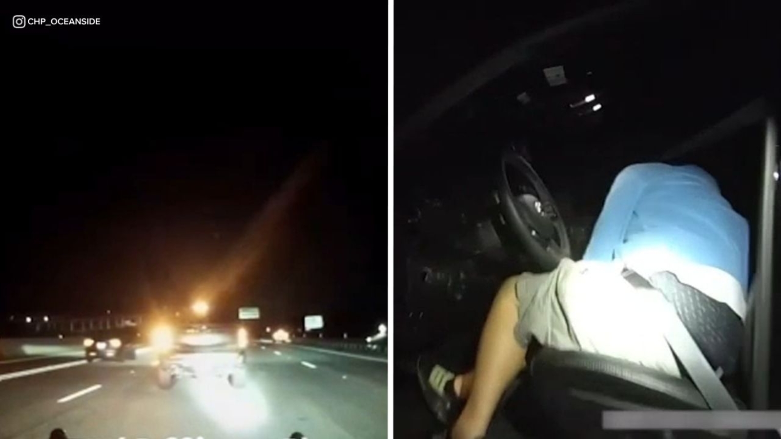 Driver caught asleep at the wheel on 5 Freeway in Encinitas, video shows Driver caught asleep at the wheel on 5 Freeway in Encinitas, video shows
