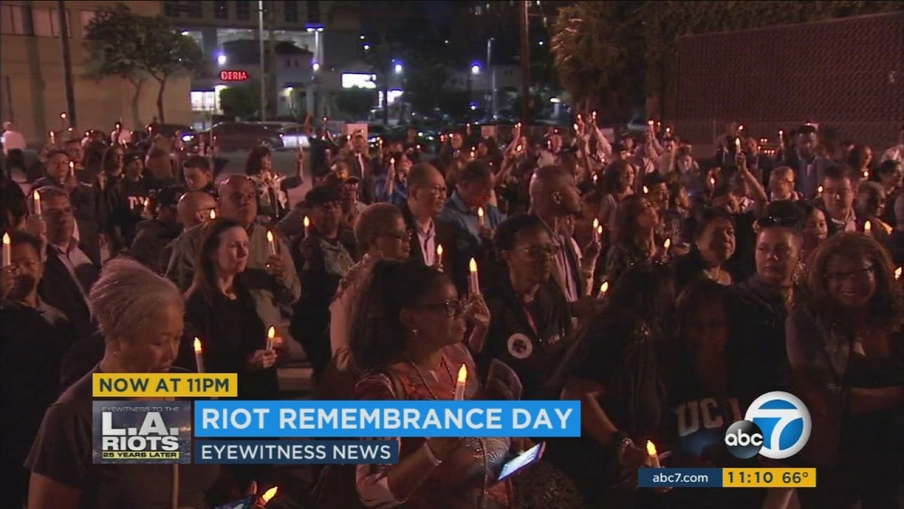 Vigil held to mark 25th anniversary of LA riots