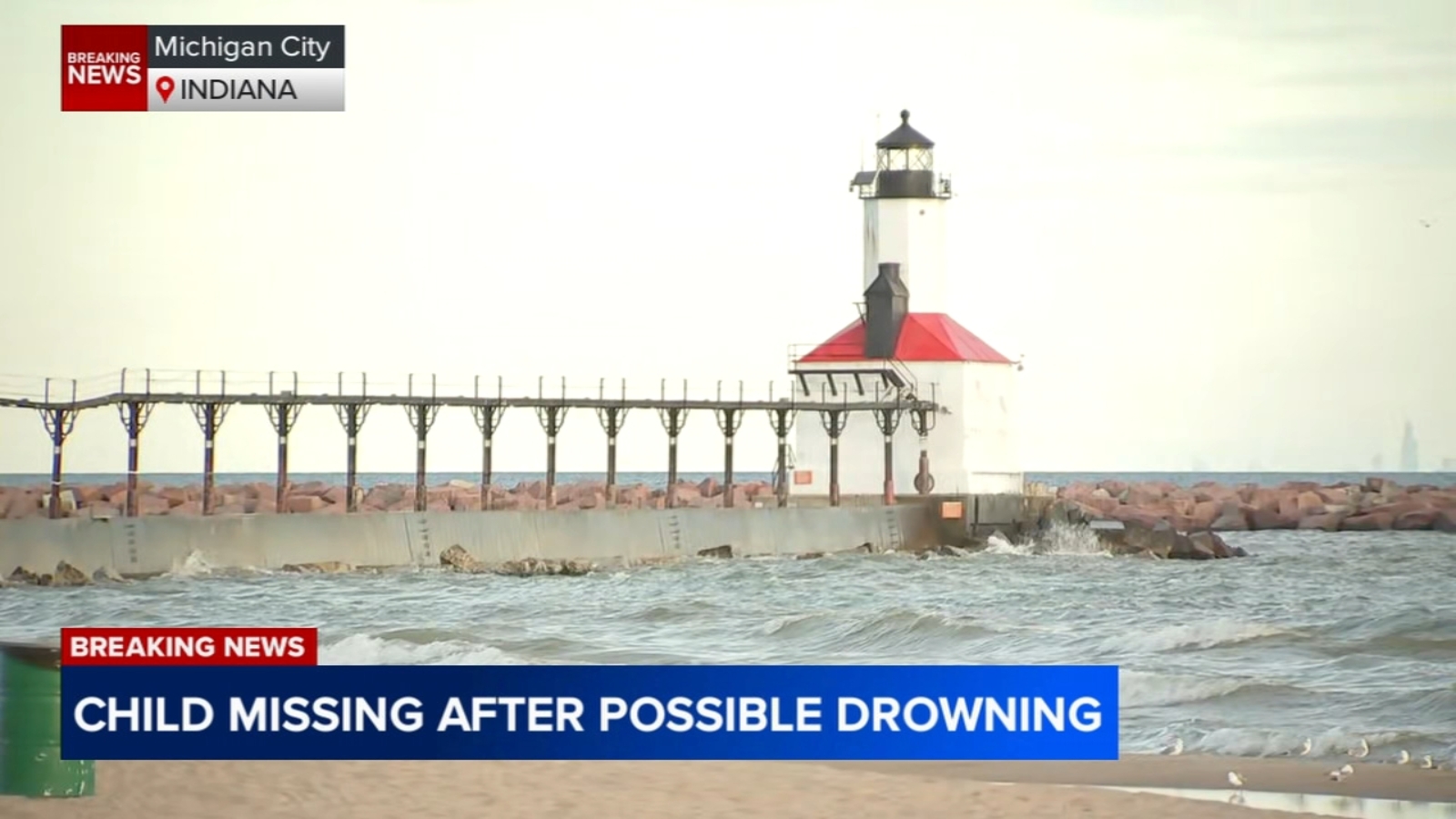 Water search underway for child in Michigan City, police say
