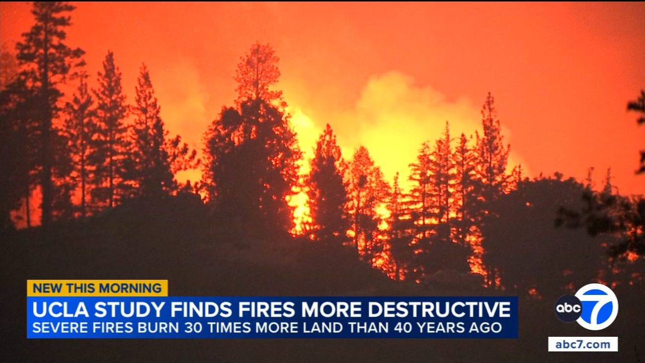 High-severity wildfires burn 30 times more area than in 1985, UCLA study finds